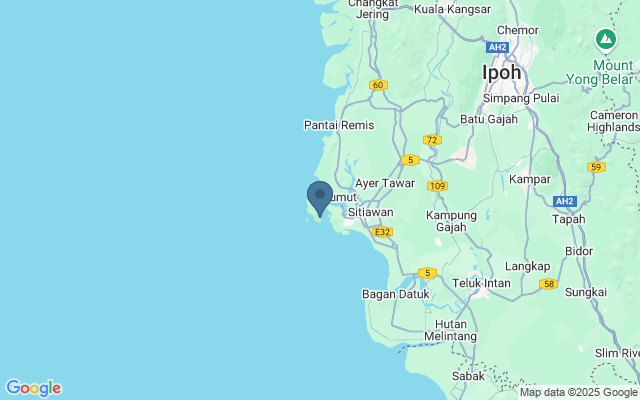 Kaart met locatie Fort Dindingh/Kota Belanda